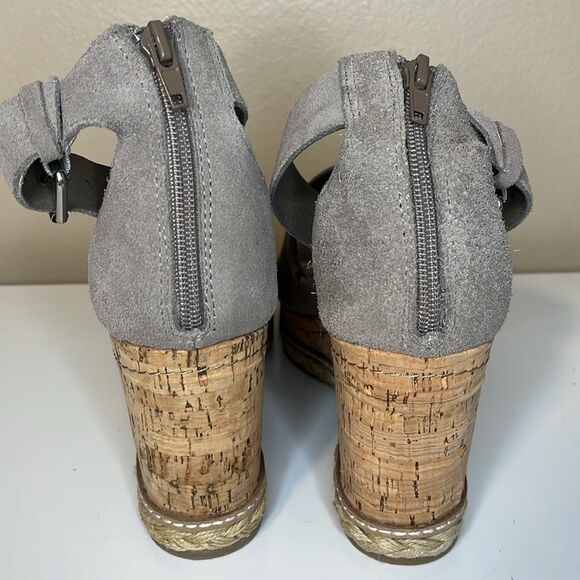 Dolce Vita Straw Otto Suede Ankle Strap Platform Wedge Espadrilles Sandal 9.5 - Picture 6 of 12